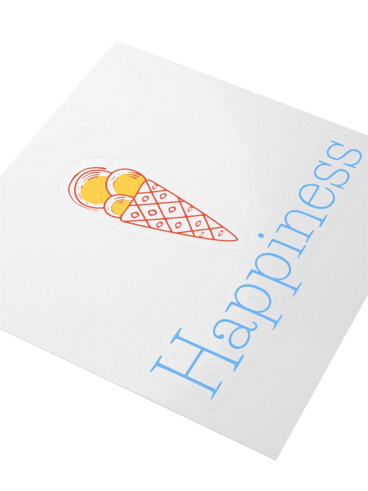 Happiness Scoops Kiss Cut Sticker product image (3)
