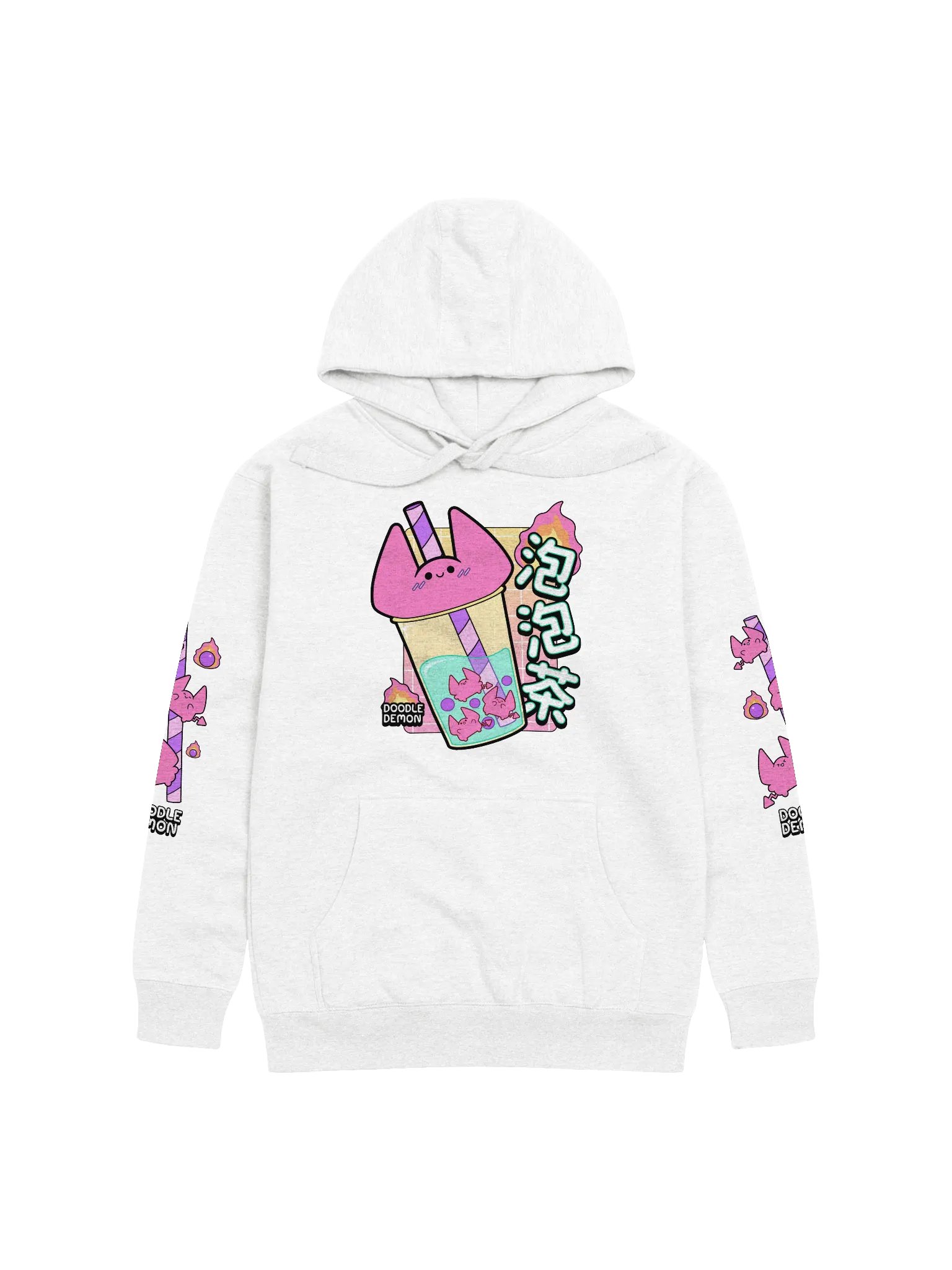 Pink Demon Boba Hoodie product image (1)