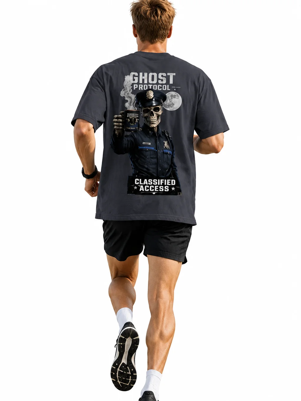 Funny Police Officer T-Shirt | Thin Blue Line Night Shift Gift product image (3)