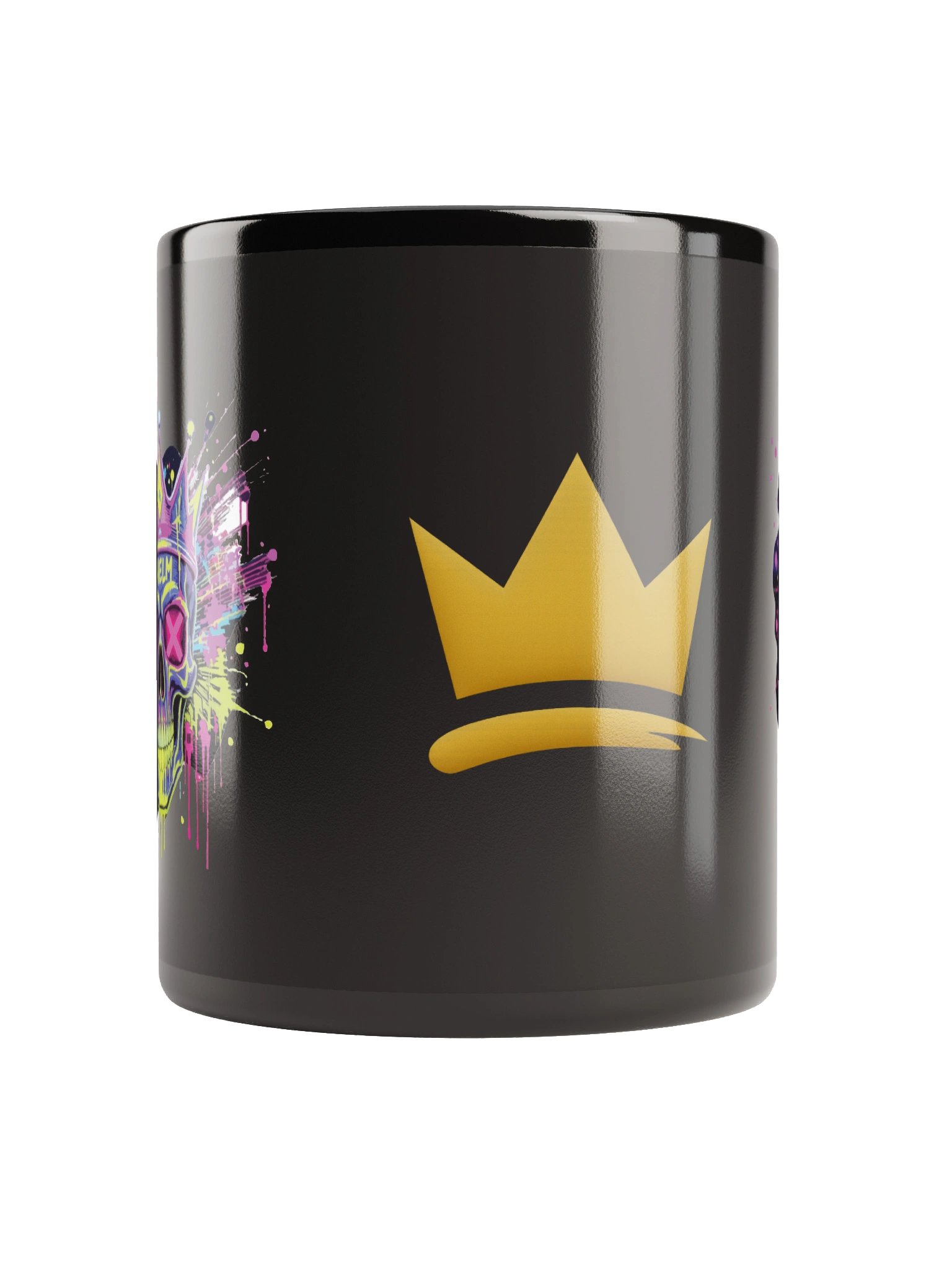Ceramic Mug – Neon Skulls & Crown Modern Graphic Coffee Mug for Daily Use product image (5)