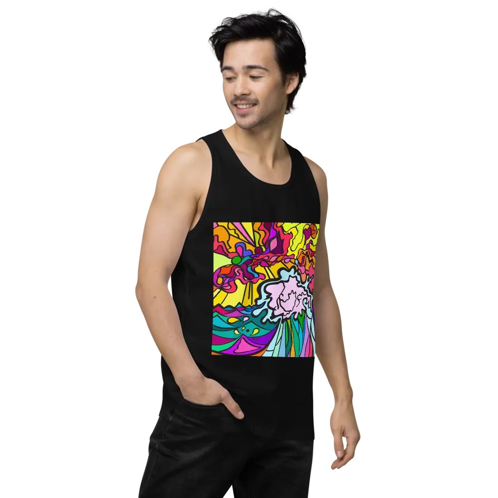 Vibrant Swirls Men's Tank Top - Wave at Sunset product image (10)