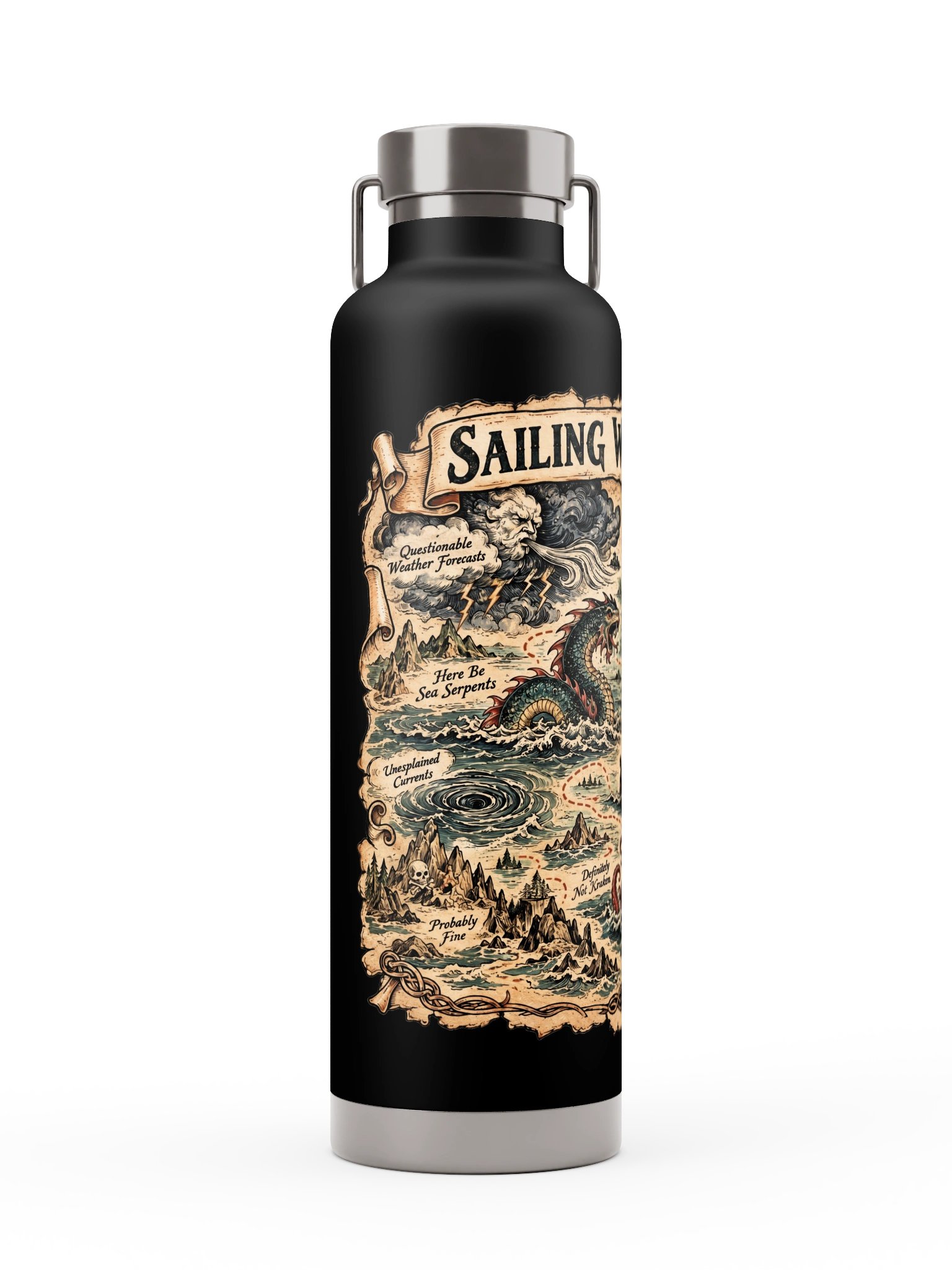 By Ancient Map Alone: The Viking Navigator's Water Bottle product image (5)