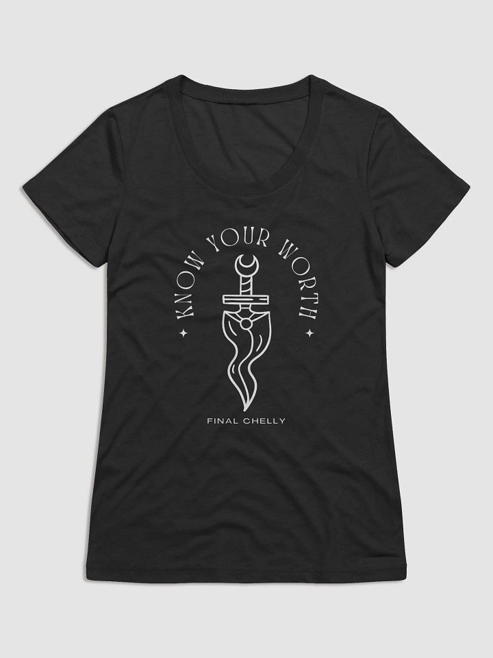 Know Your Worth Womens Triblend Printed Tee product image (1)