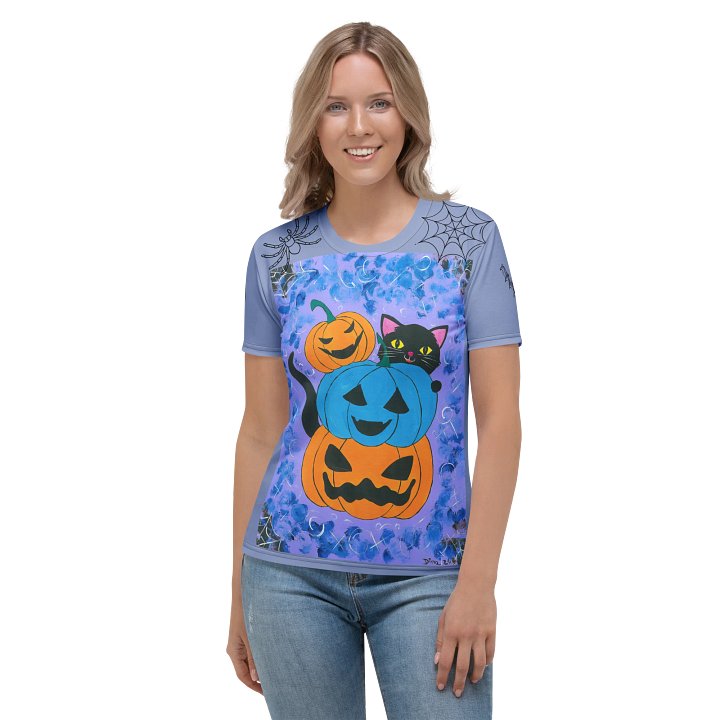 Halloween party (art by Dina R.) acrylic painting picture - Women's Crew Neck T-Shirt product image (1)