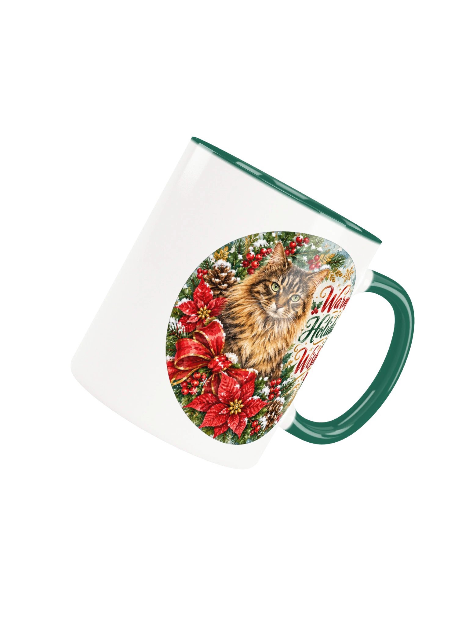 Warm Holiday Wishes Christmas Cat Mug product image (4)