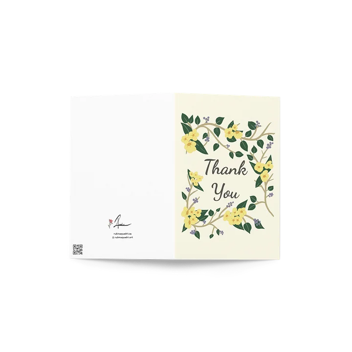 Thank You Botanical Garland | Butter Yellow & Forest Green on Cream product image (4)