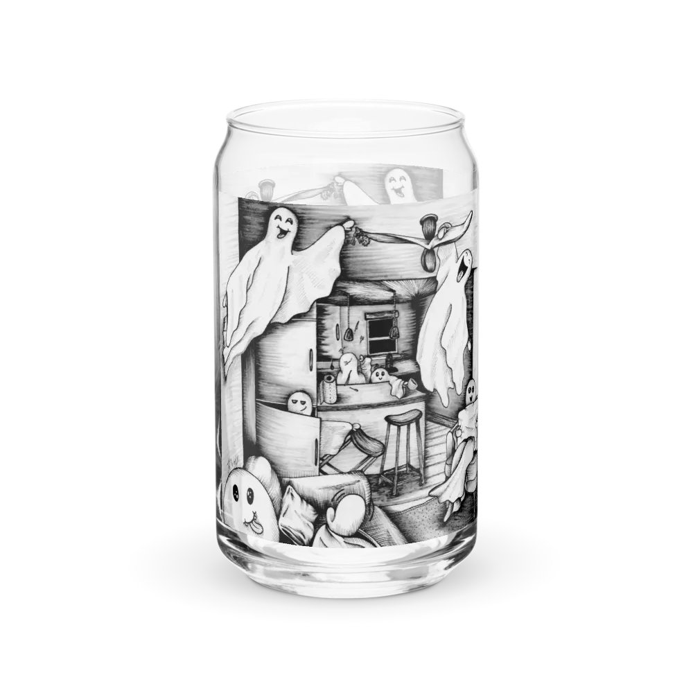 Haunted Apartment can-shaped glass product image (1)