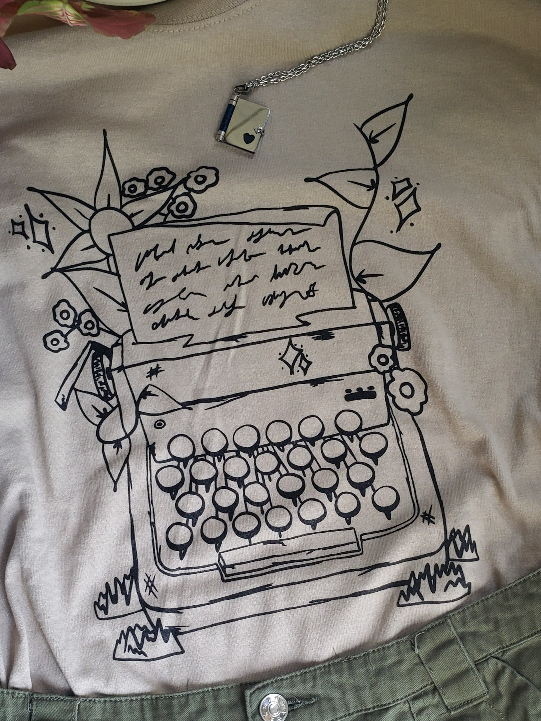Typewriter T-shirt product image (2)