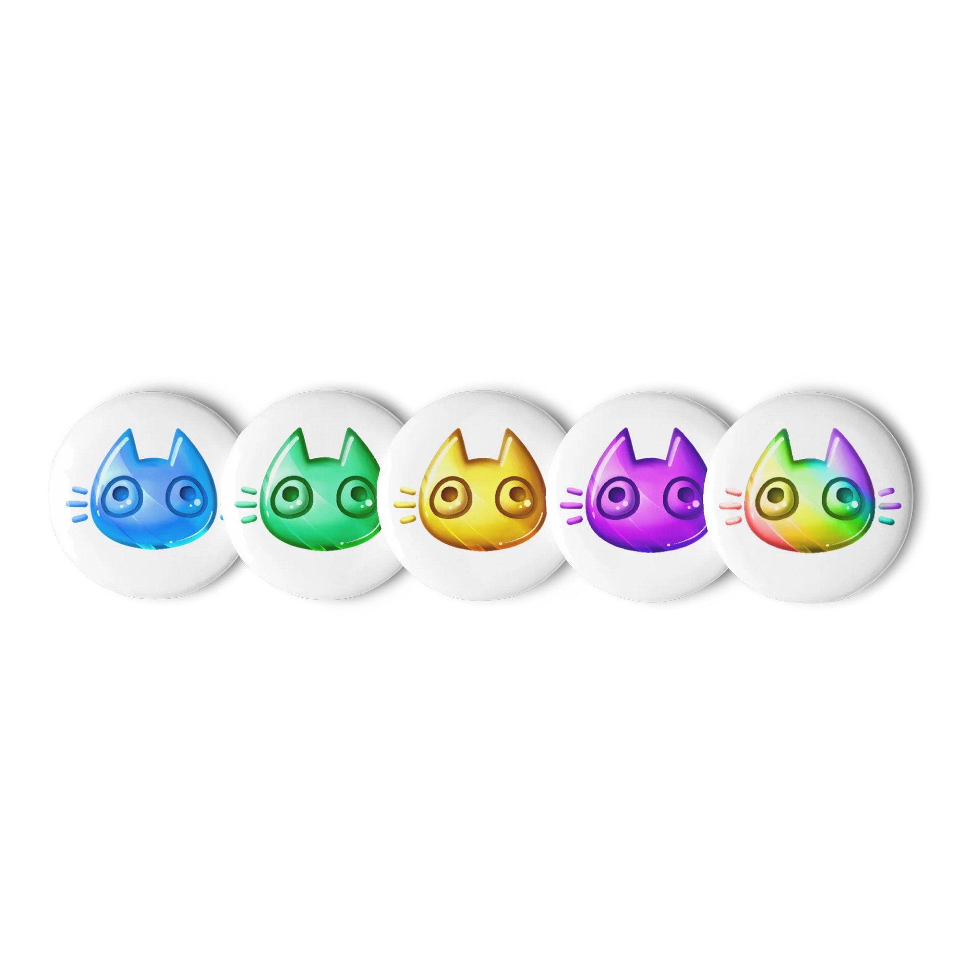 Buttons - Coloured Cat Faces product image (2)