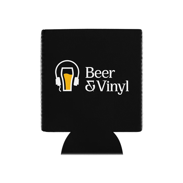 Beer & Vinyl Coozie Black product image (1)