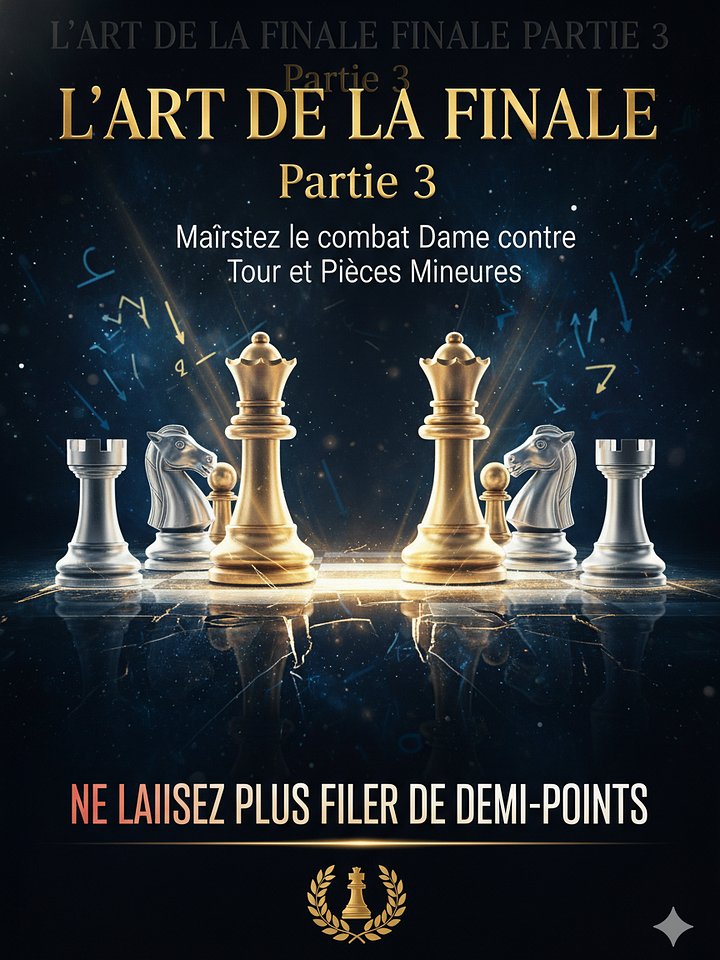 L'Art de la Finale Partie 3: Maîtrisez le combat Dame contre Tour et Pièces Mineures product image (1)
