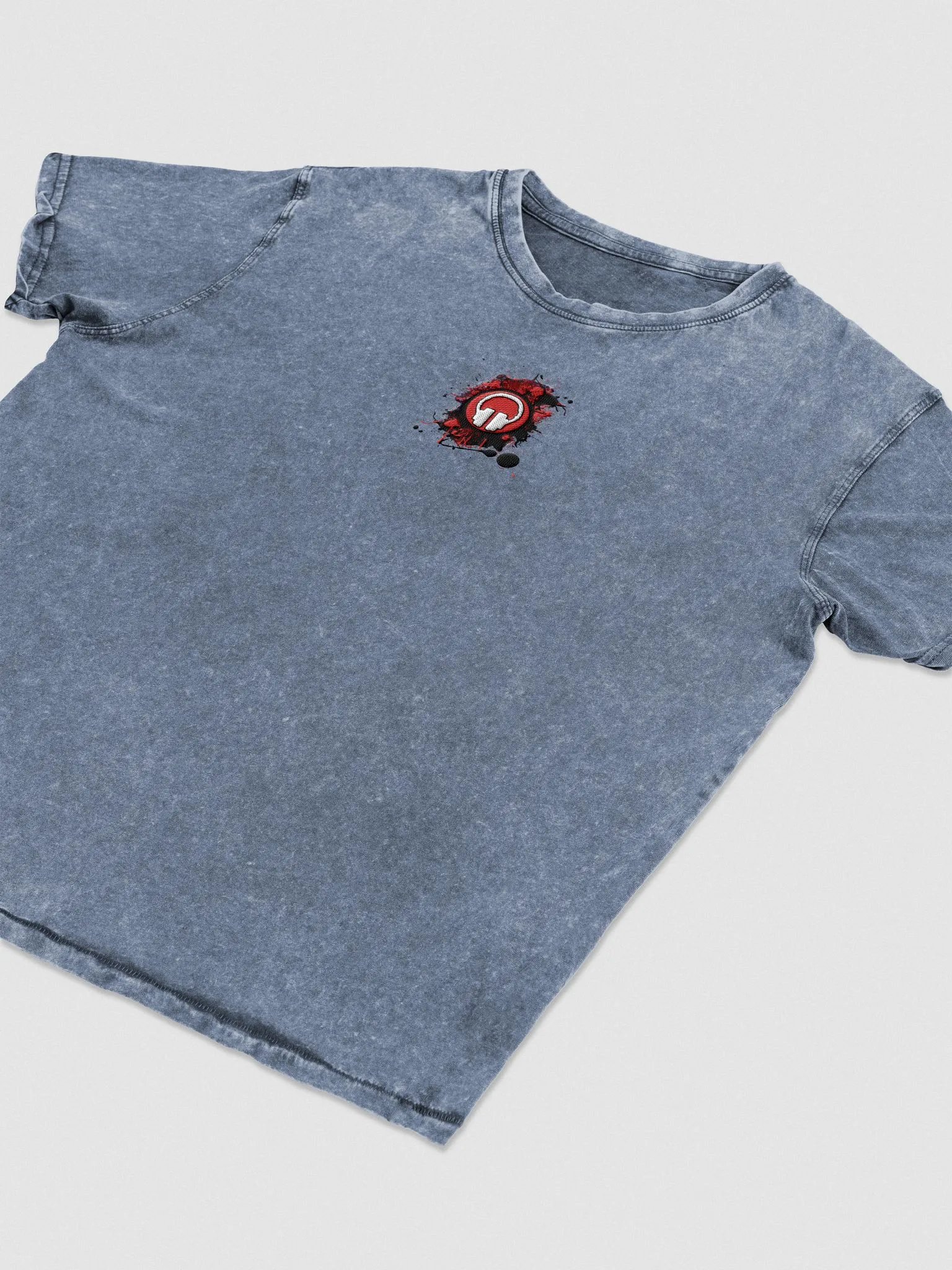 Front & Centre Paint Splat Headphones Embroidered Husky Denim T-Shirt product image (7)