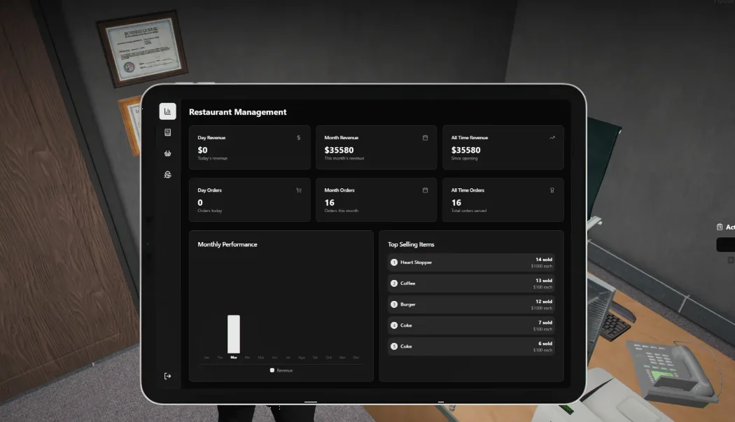Restaurants v3 | Most Popular FiveM Restaurants script | New UI, In-Game Creator, POS & much more [ Qbcore / ESX / QBOX ] product image (4)
