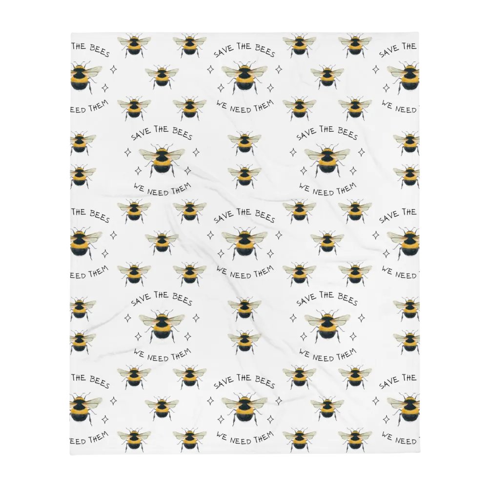 Save The Bees We Need Them Blanket product image (1)