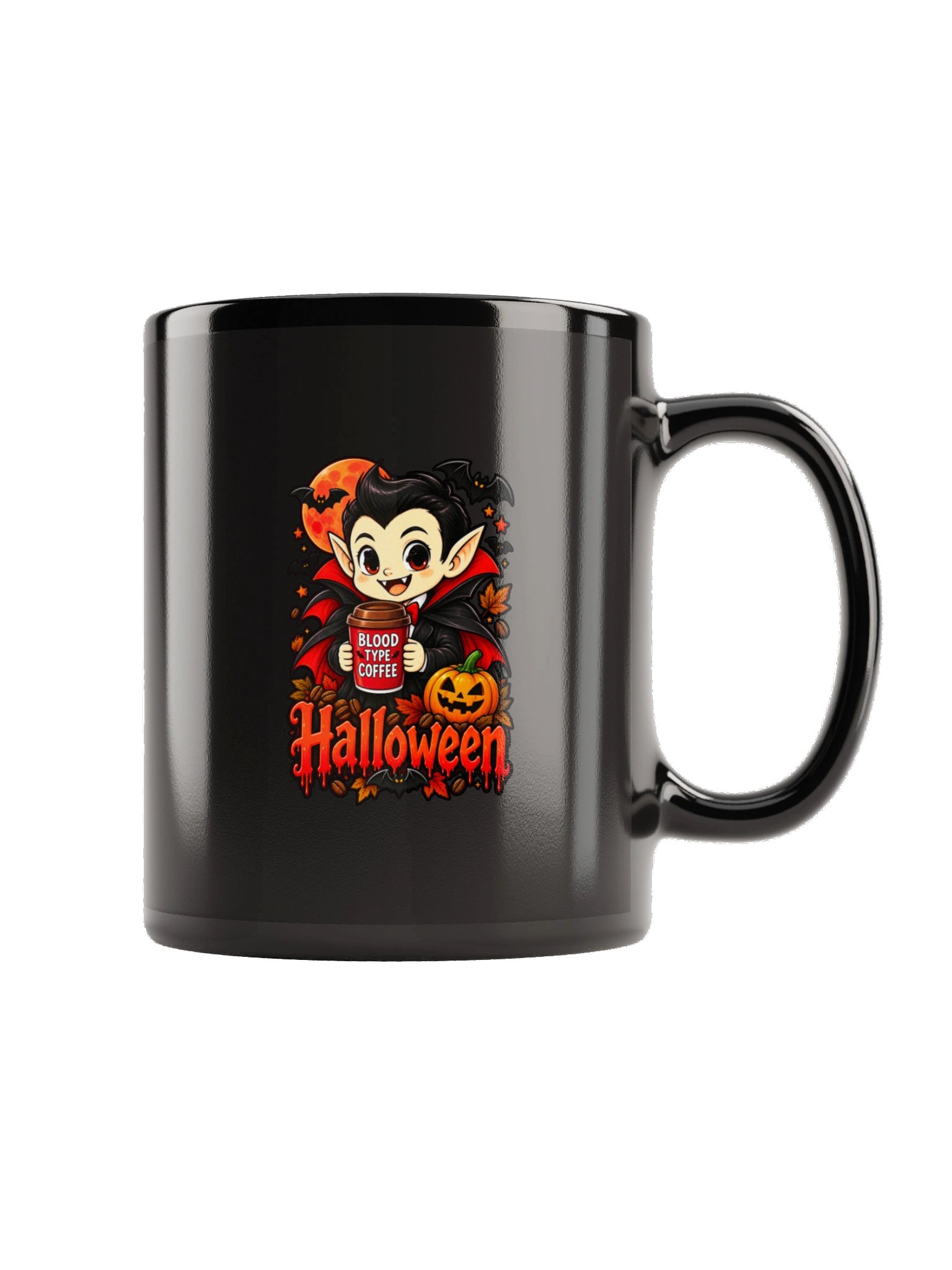 Cute Vampire Halloween Coffee Mug – Blood Type Coffee product image (5)