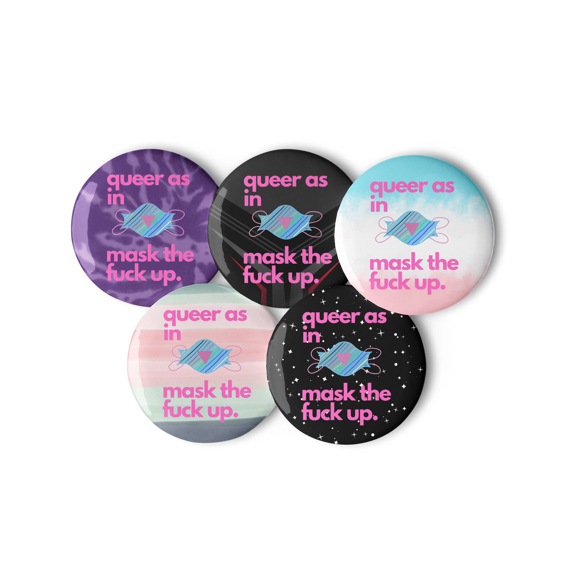 Queer As In Mask TF Up buttons product image (2)