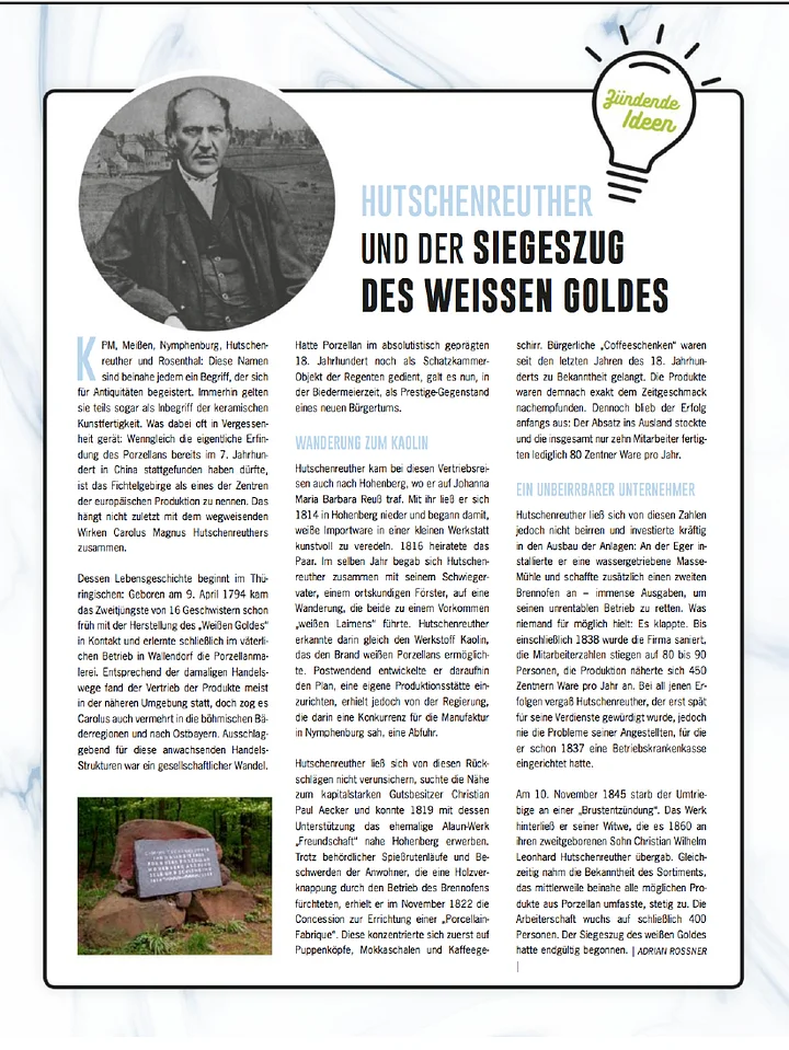 Carolus Magnus Hutschenreuther und der Siegeszug des weißen Goldes product image (1)