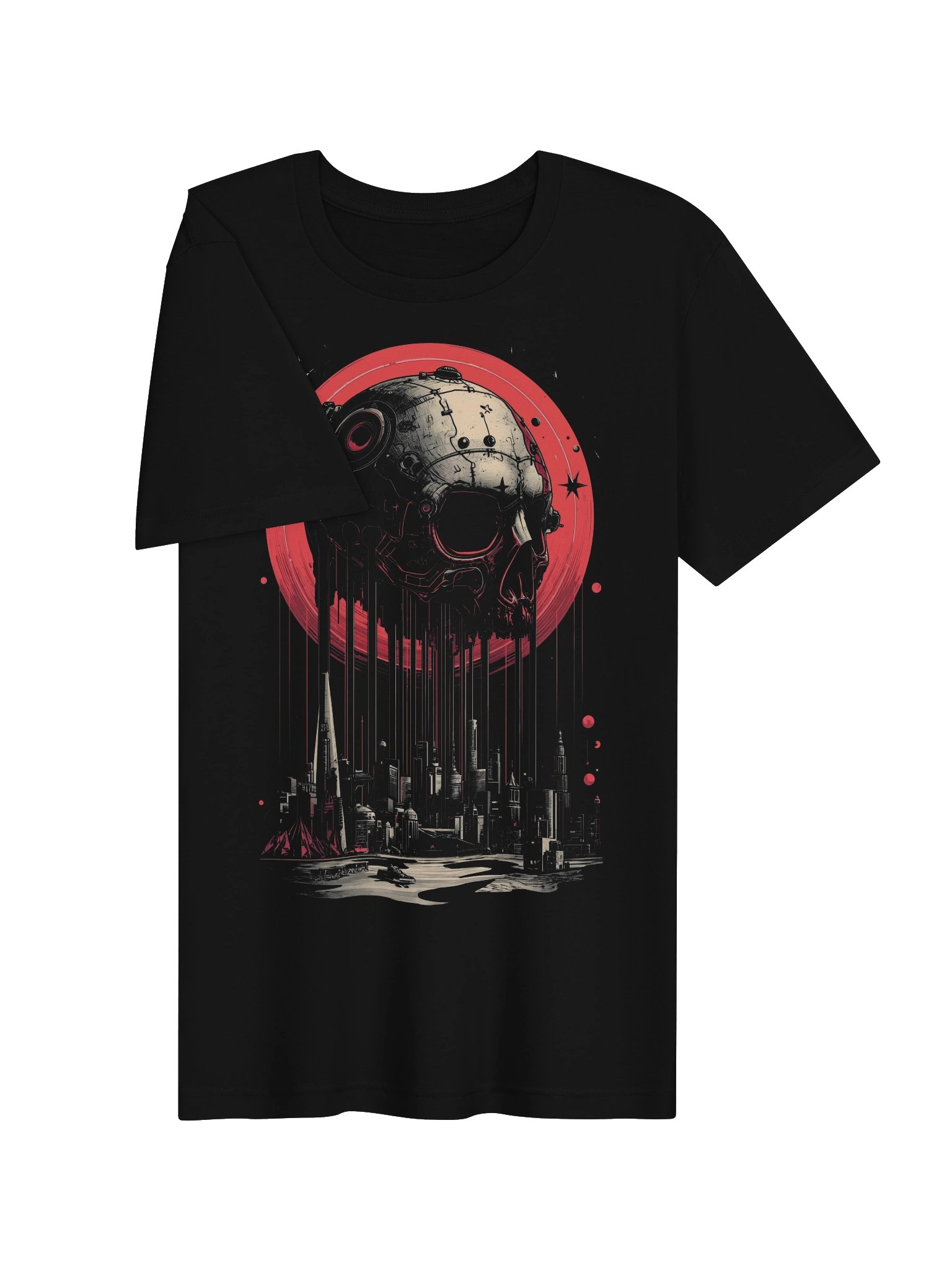 Retro-Futurist Cyber Skull Lightweight T-Shirt product image (6)