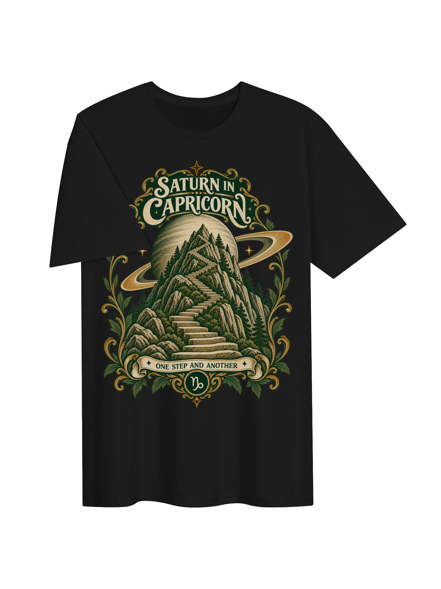 Saturn in Capricorn One Step and Another Tee product image (33)