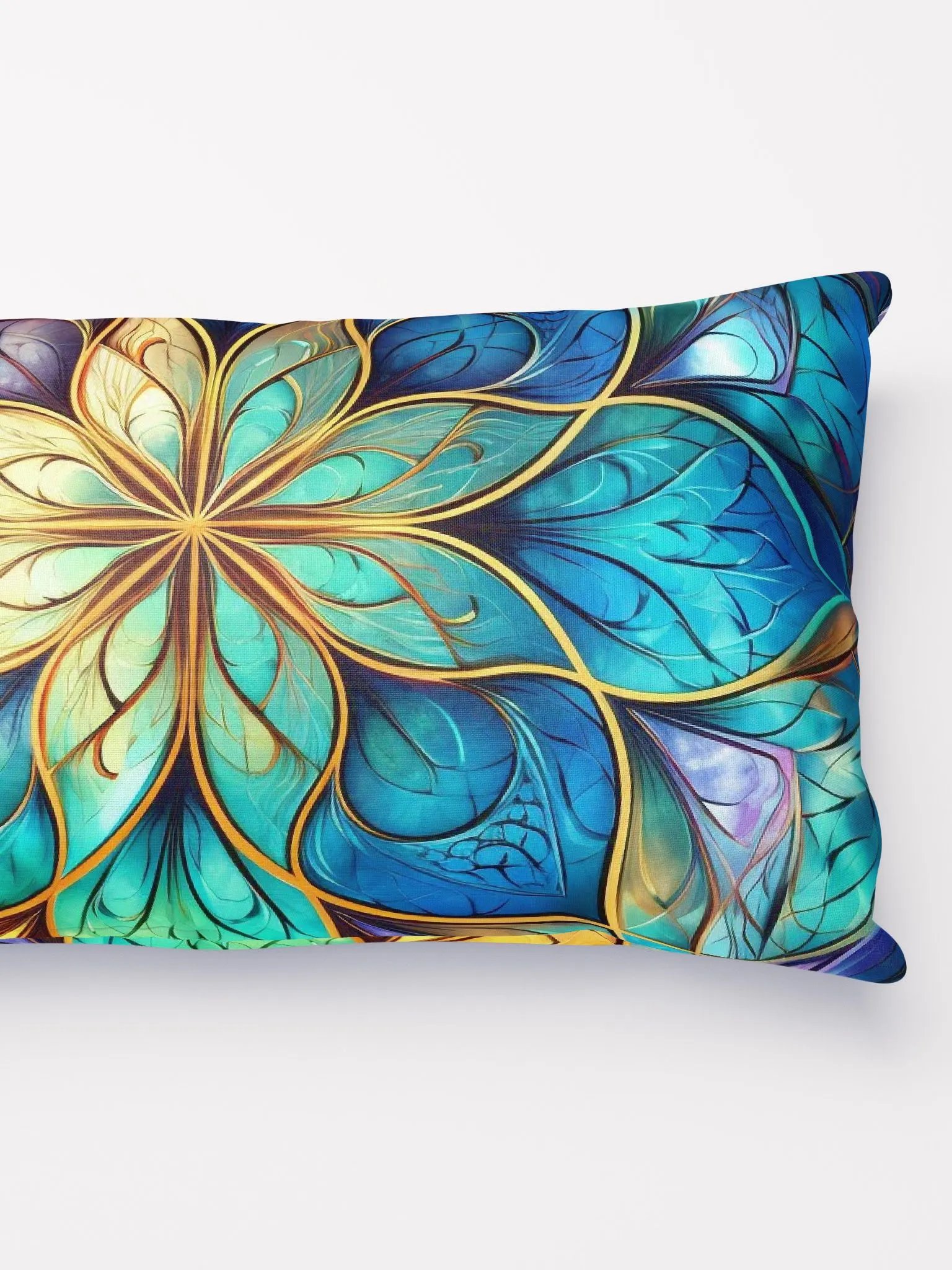 Jewel-Toned Fractal Throw Pillow - Mesmerizing and Fun product image (2)