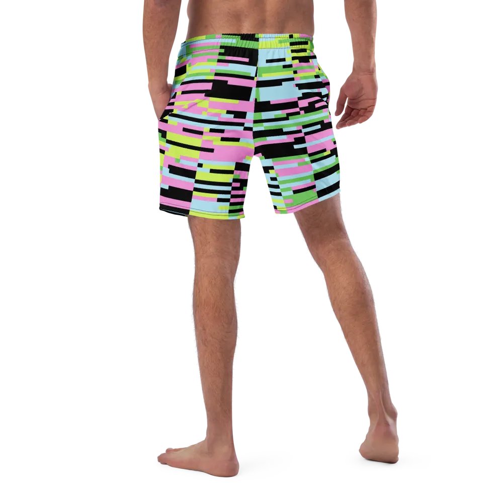 Pixelated Splash Men's Swim Trunks product image (5)