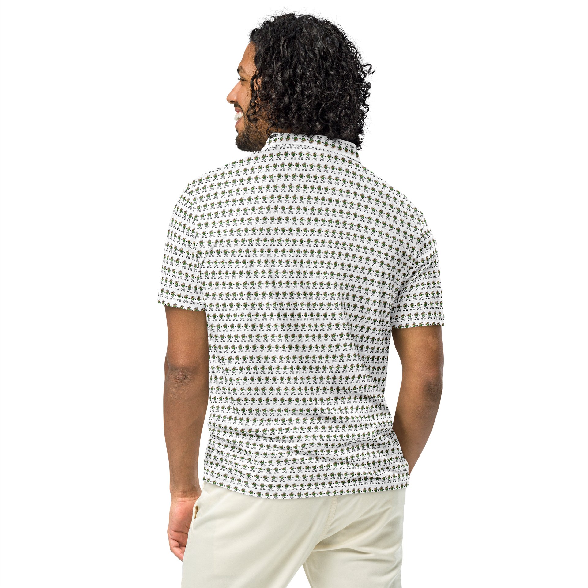 8-Bit Golfer - Men's Slim Fit Polo Shirt product image (5)