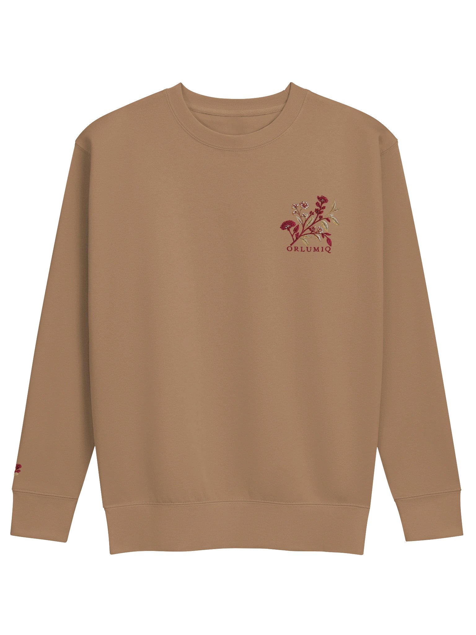 ORLUMIQ Signature Floral Crewneck Sweatshirt – Latte | Women's Boutique Collection product image (2)