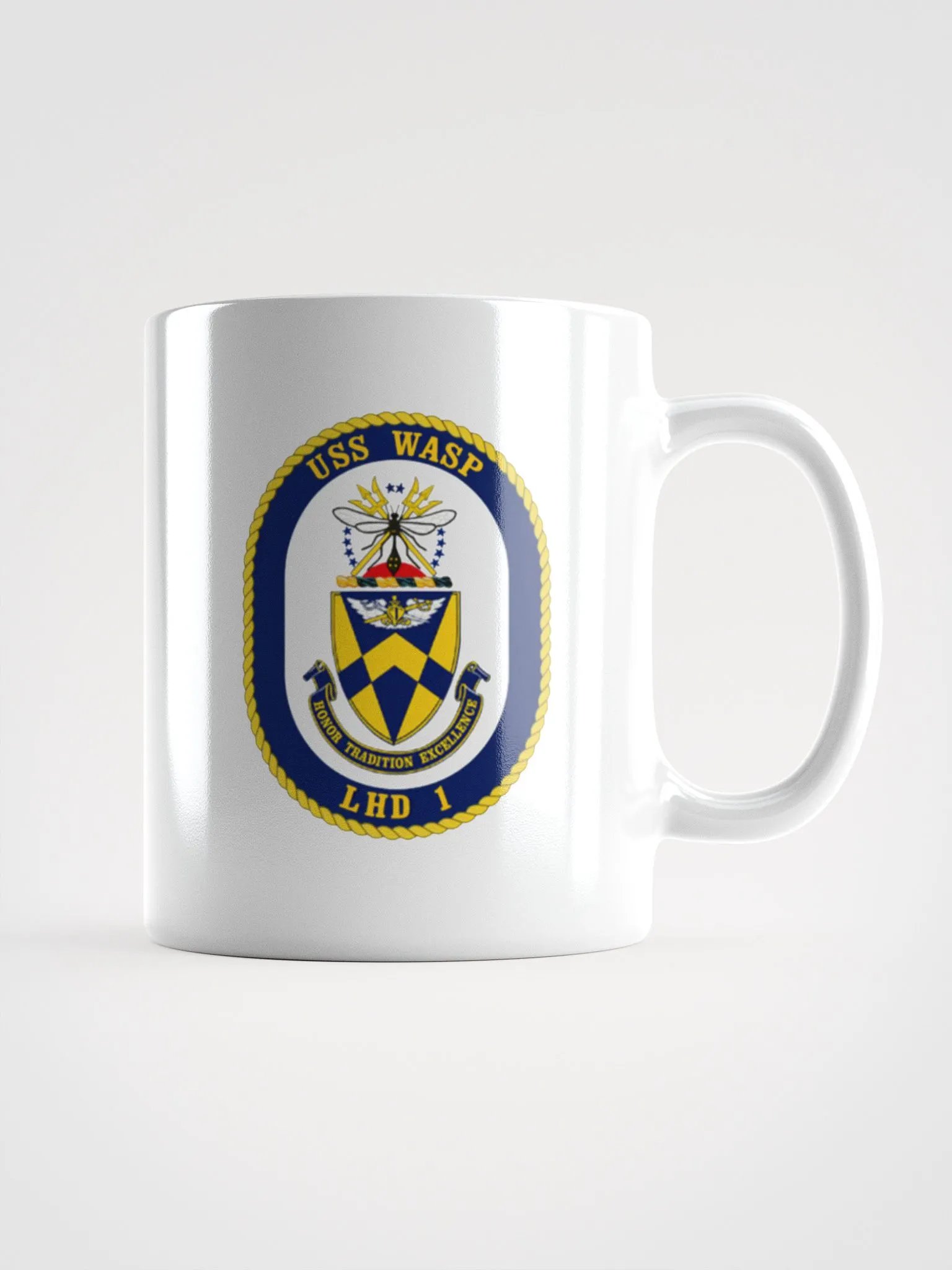 USS Wasp LHD 1 White Coffee Cup product image (1)