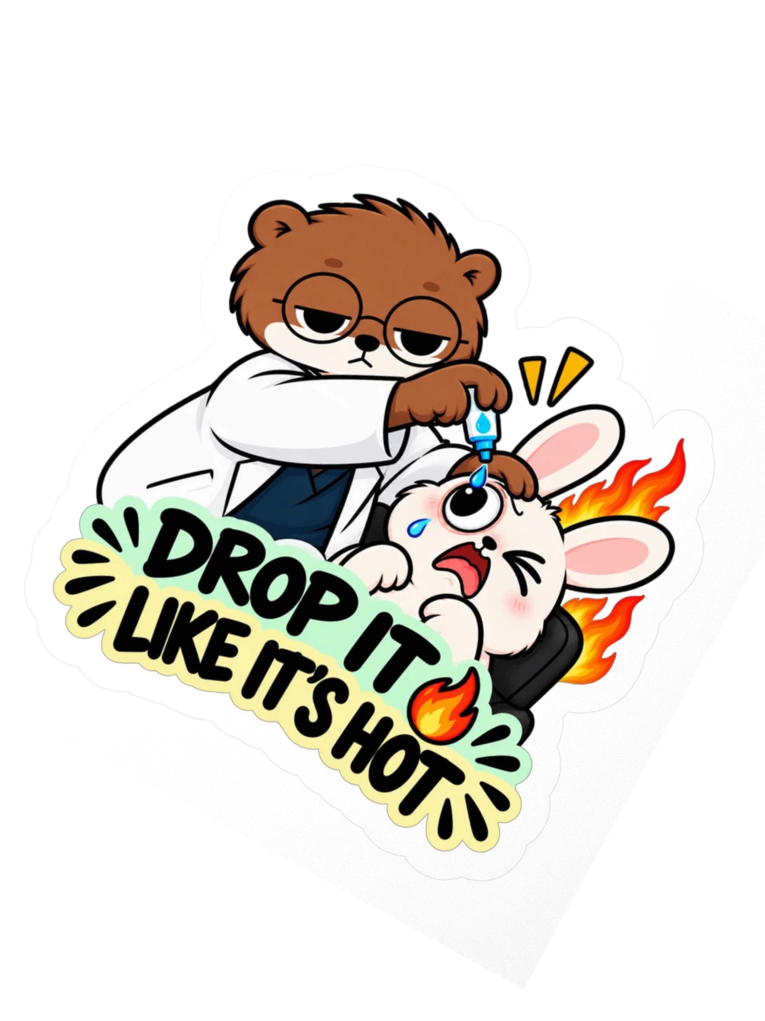 Sleepy Optometrist Drop It Like It’s Hot Sticker product image (2)