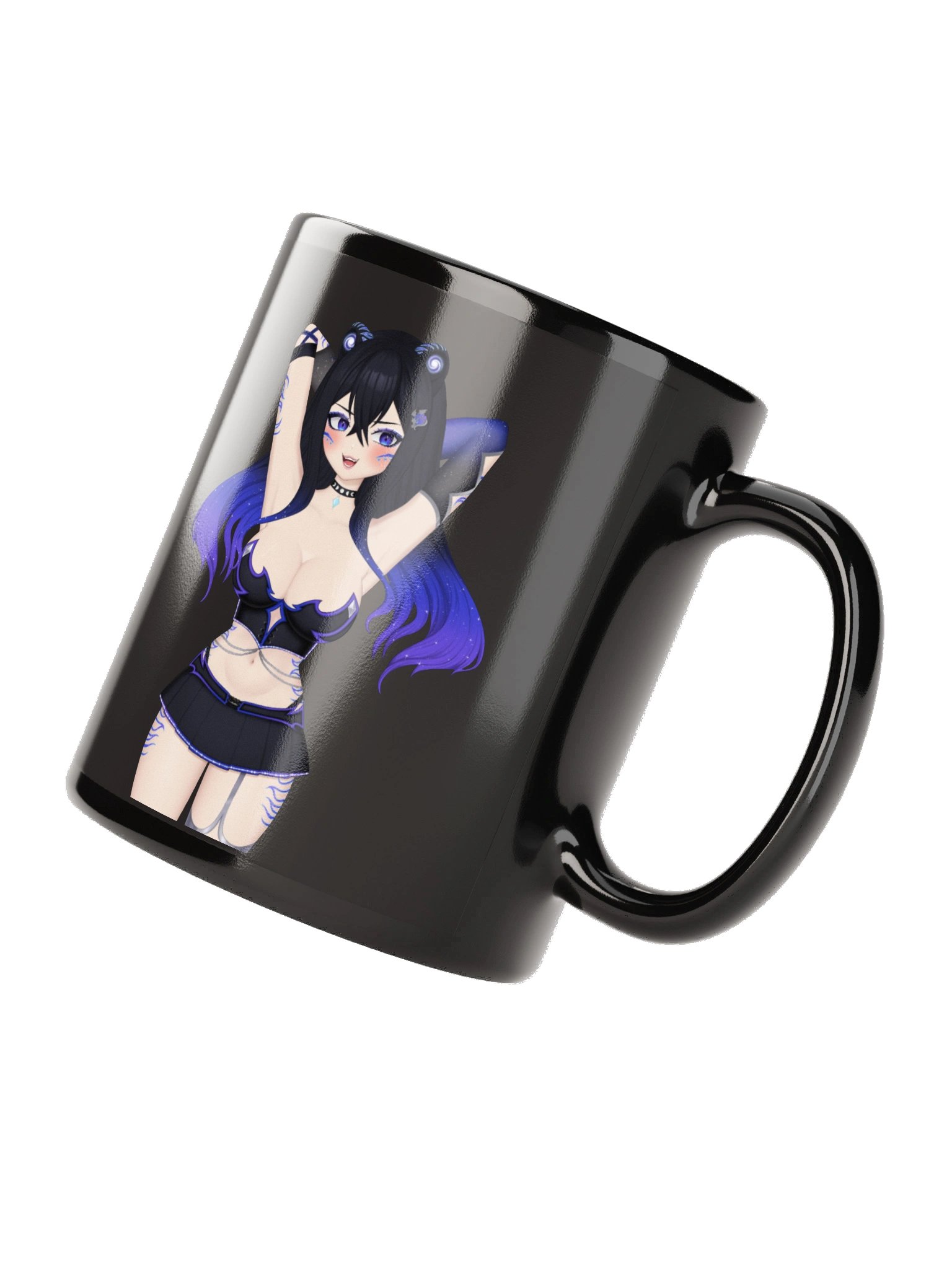 Arms Up - Hot and Cold | Black Glossy Mug product image (4)