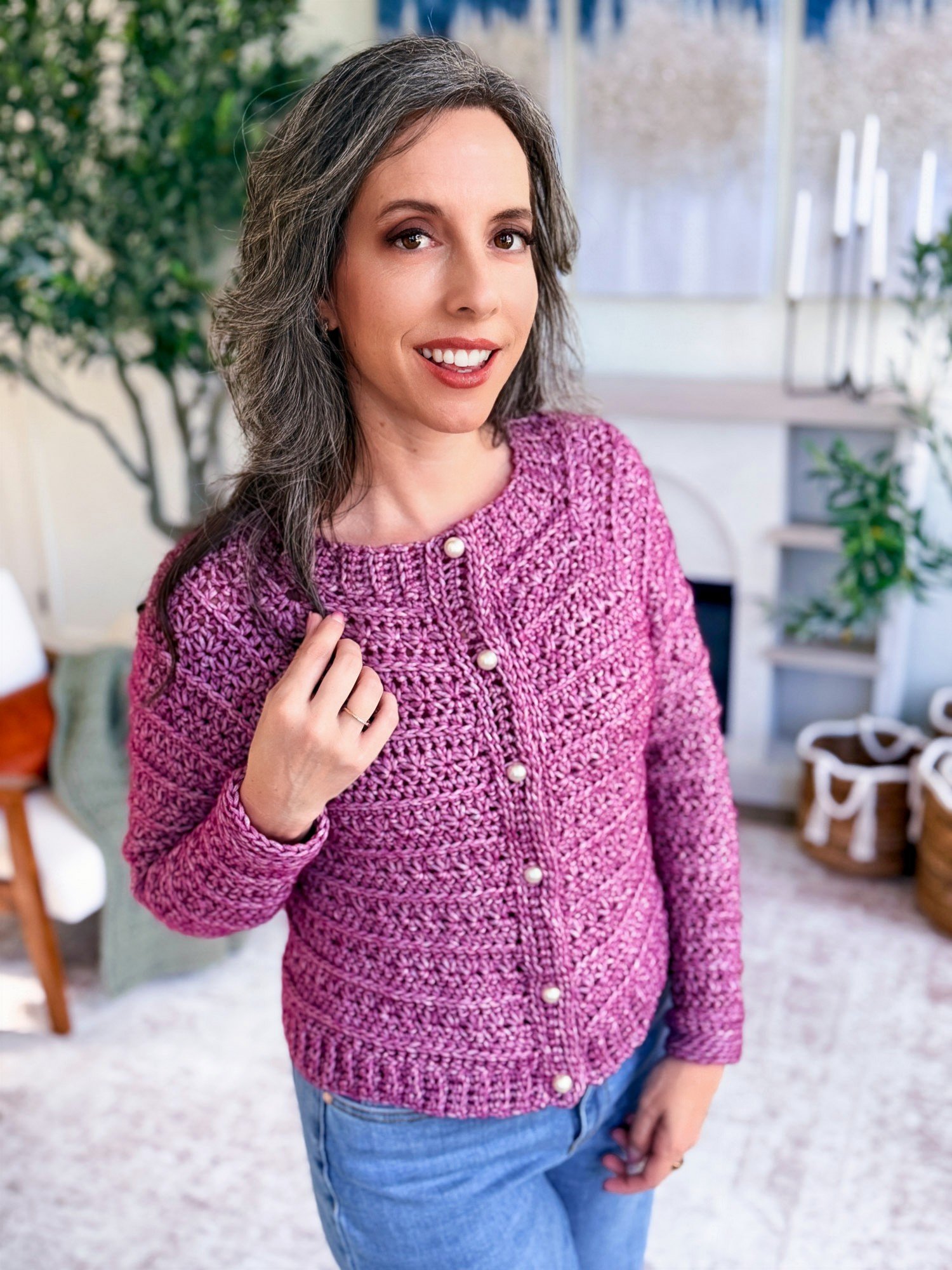 Petal Loop Stitch Crochet Cardigan product image (3)