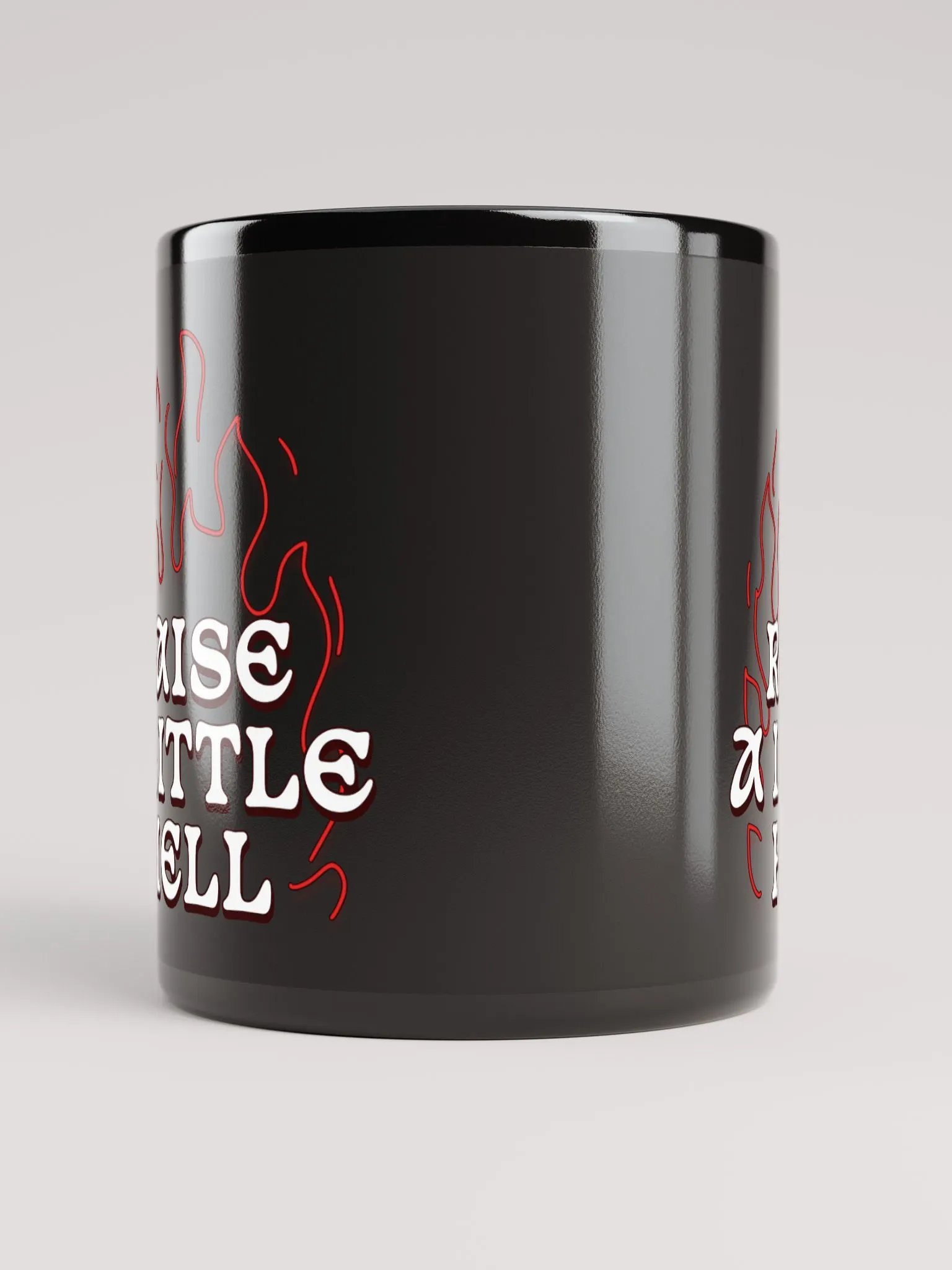 Raise a Little Hell BLACK GLOSSY MUG product image (6)