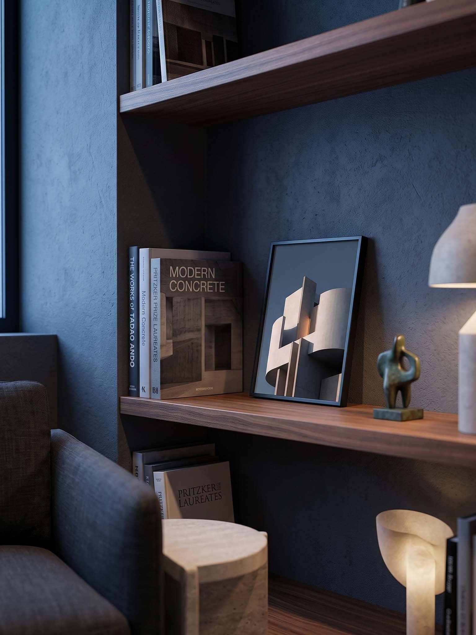 Blue Hour Structure - Surrealist Architectural Wall Art product image (73)