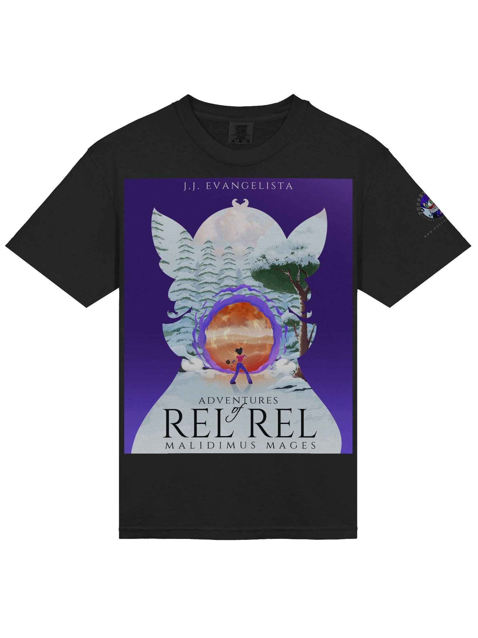 T-shirt "Adventures of Rel Rel Malidimus Mages [BOOK COVER]" product image (3)