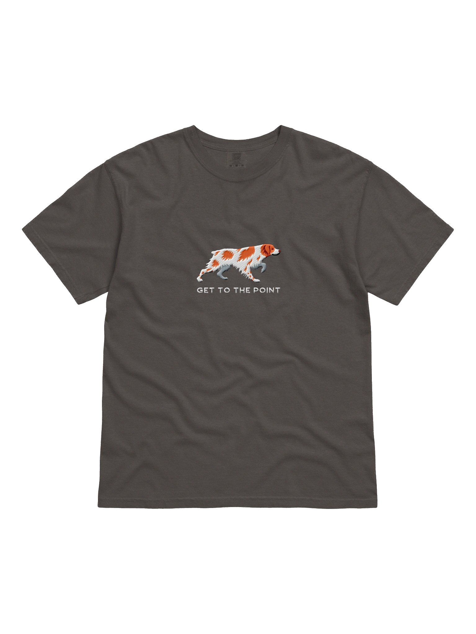 Get to the Point T-Shirt(Embroidered) of a Brittany Spaniel(Orange & White) product image (4)