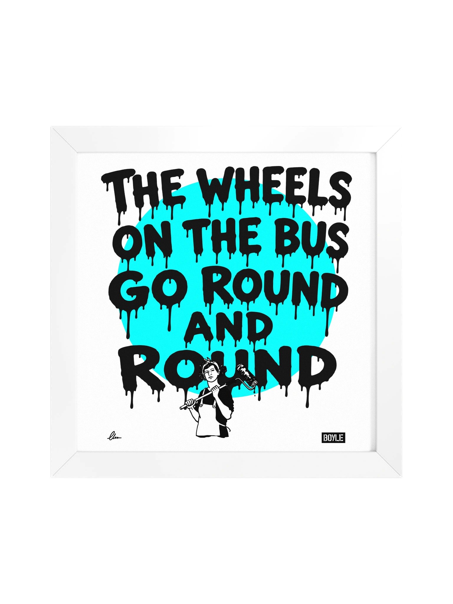 The wheels on the bus framed print product image (1)