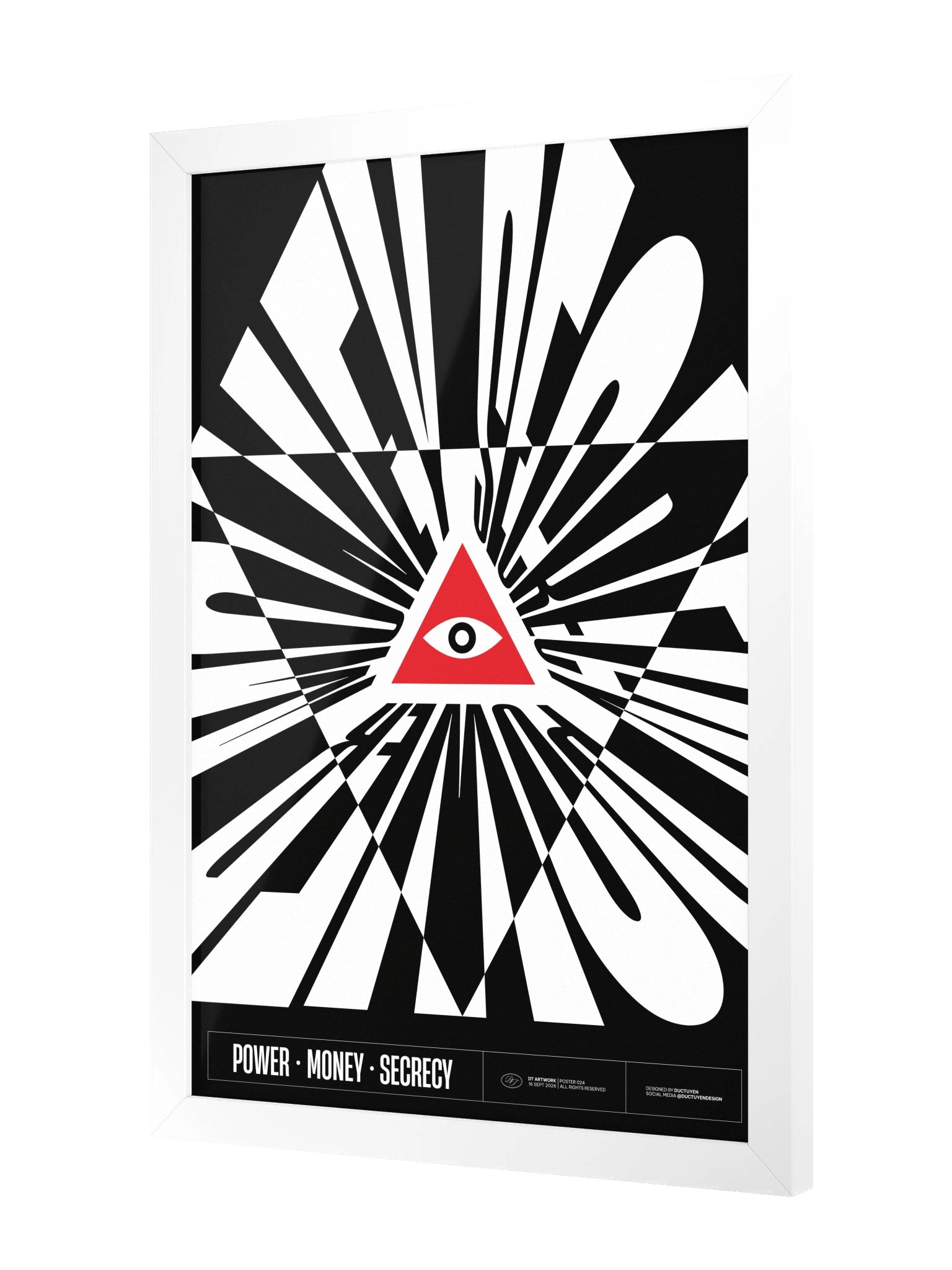 "POWER · MONEY · SECRECY" Framed Poster product image (8)