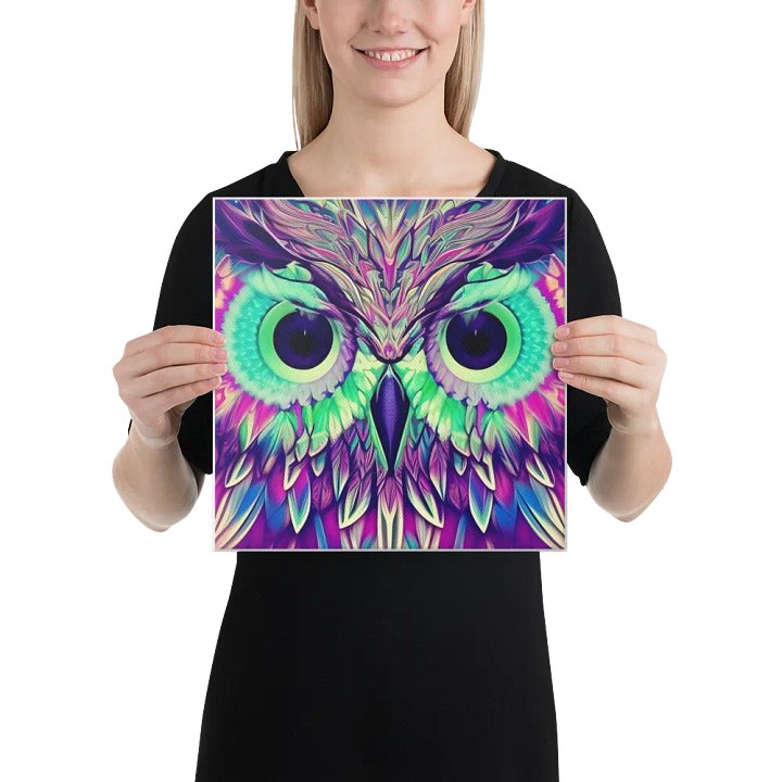 Fantasy Fractal Owl Art - v9 product image (2)