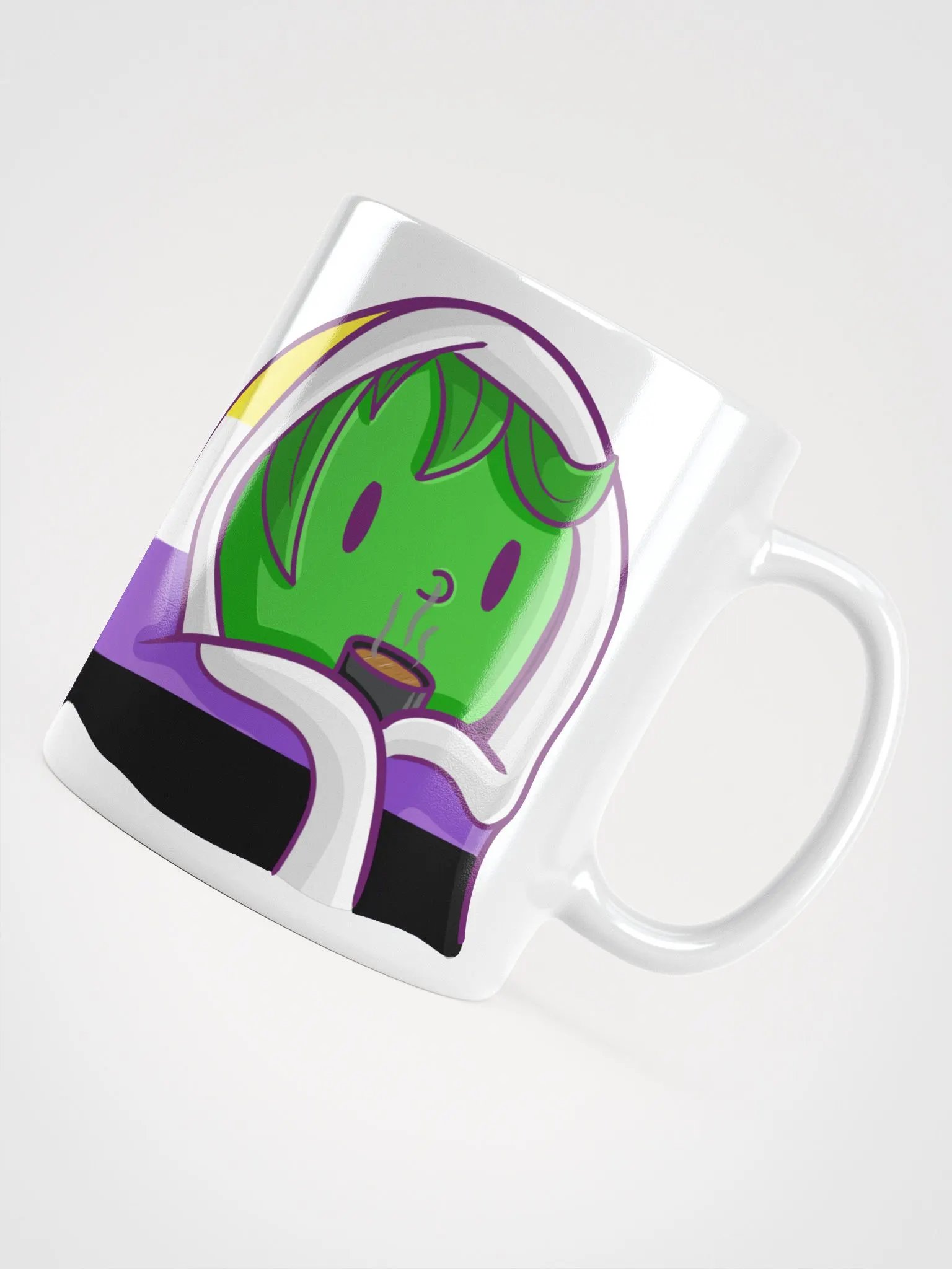 Enby Pride Cuddler Mug | Art by Duck product image (4)