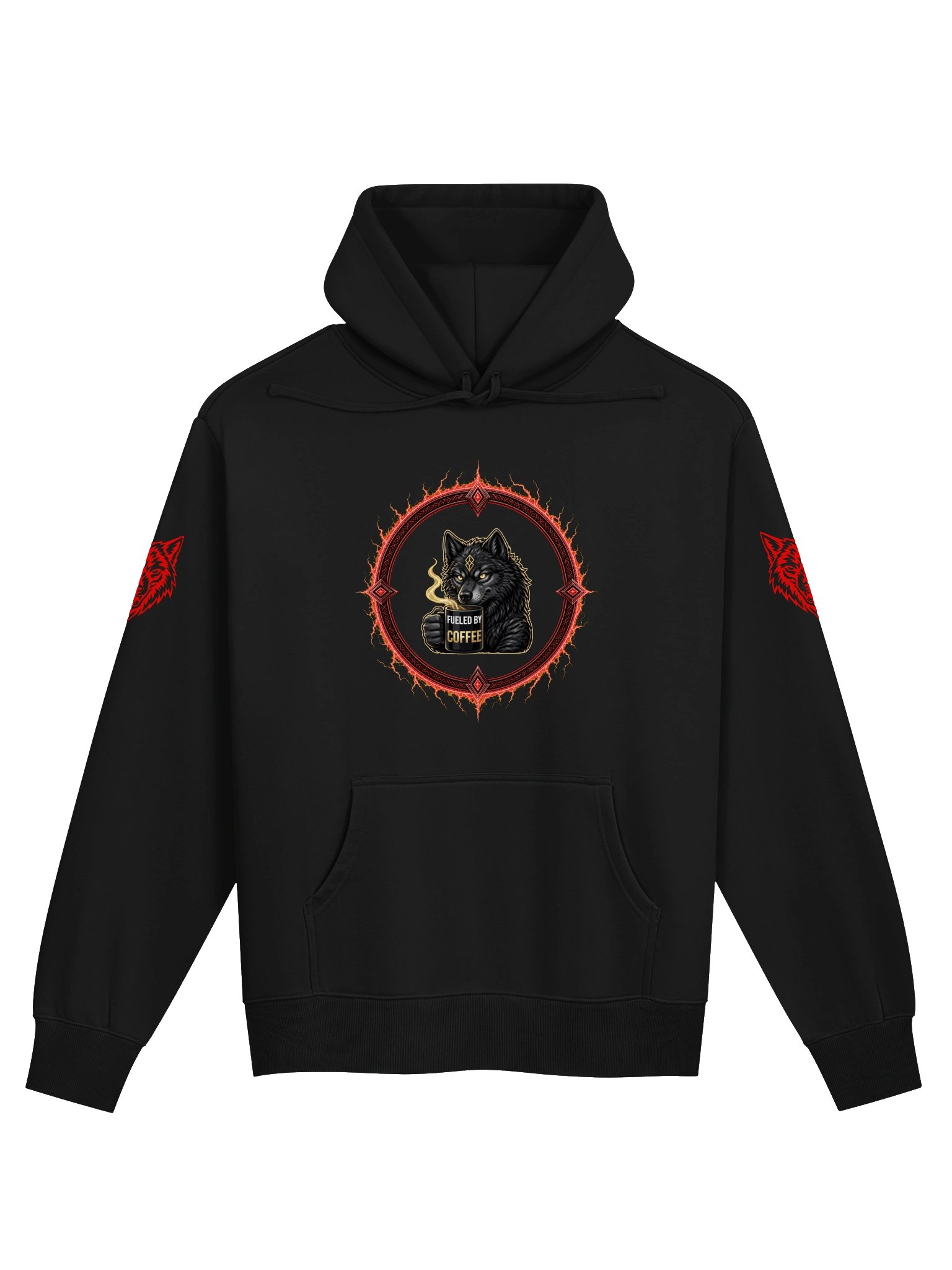 FUELED BY COFFEE Wolf Hoodie product image (5)