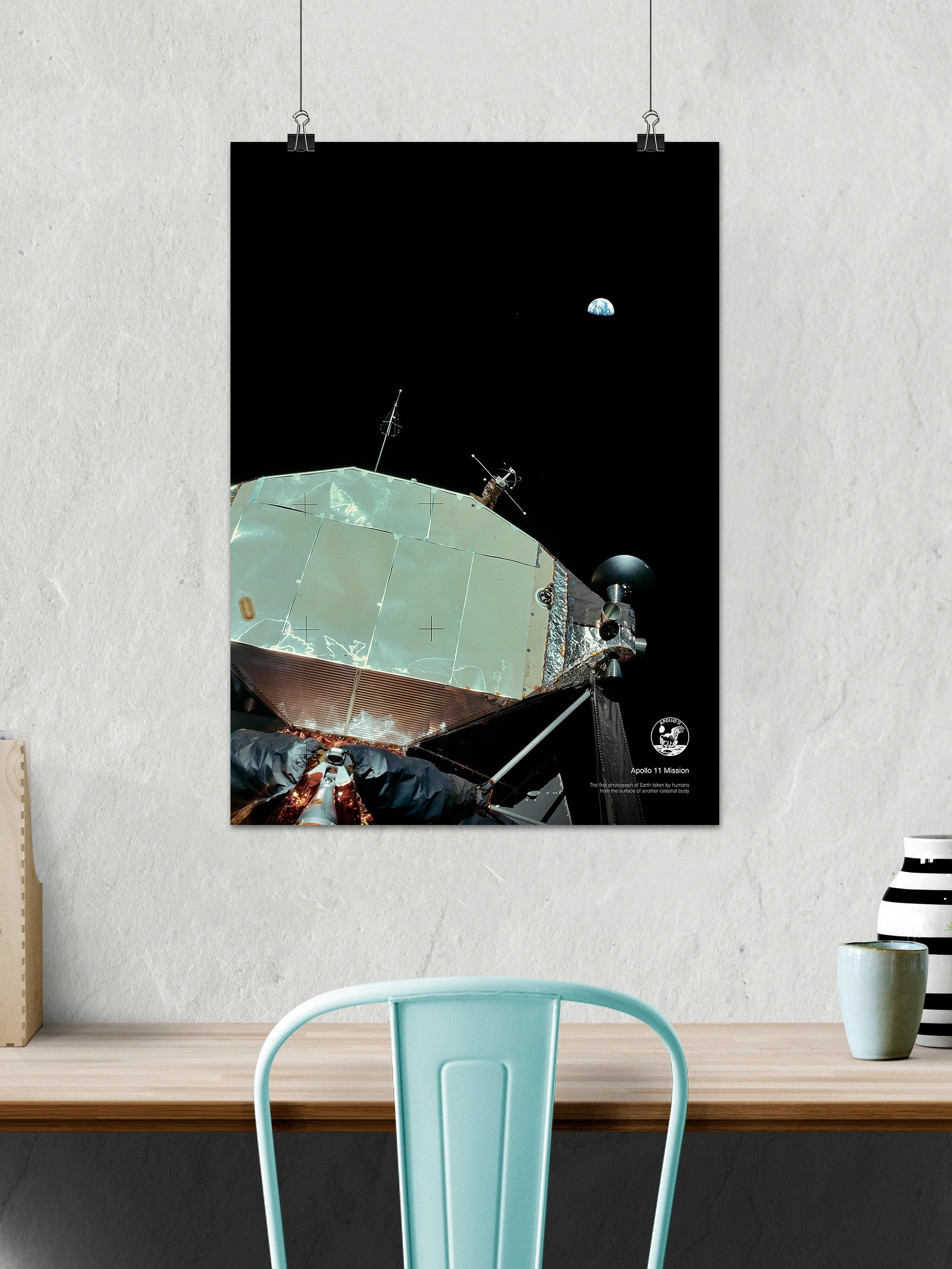 NASA Apollo 11: View of Earth, 1969 — space poster, space art, photo poster, NASA print, space wall decor product image (2)