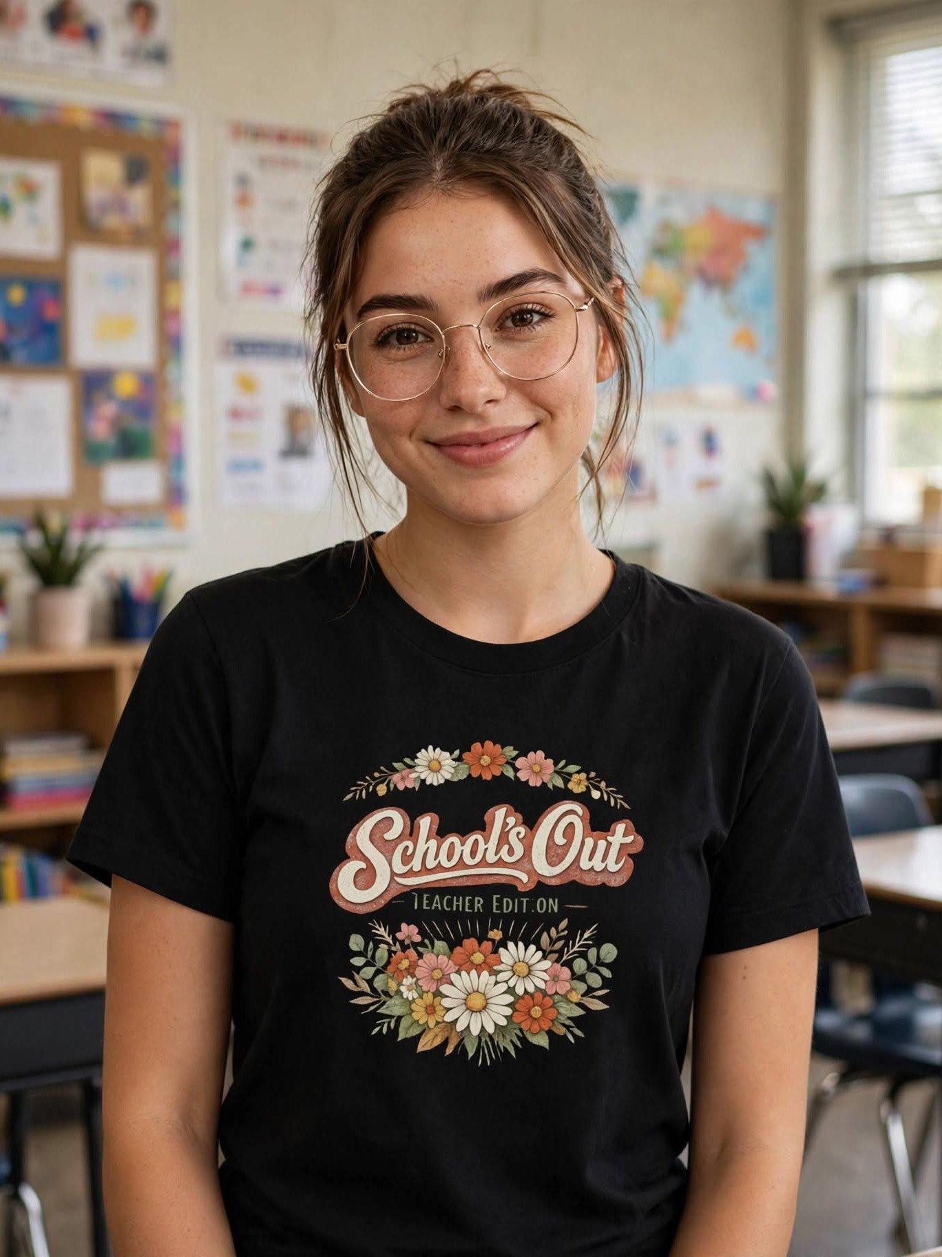 School’s Out Teacher Edition Floral Tee product image (1)