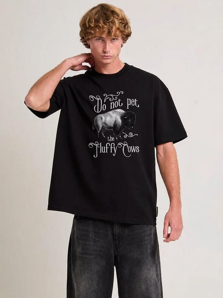 Yellowstone Do Not Pet the Fluffy Cows Funny Bison Shirt product image (1)