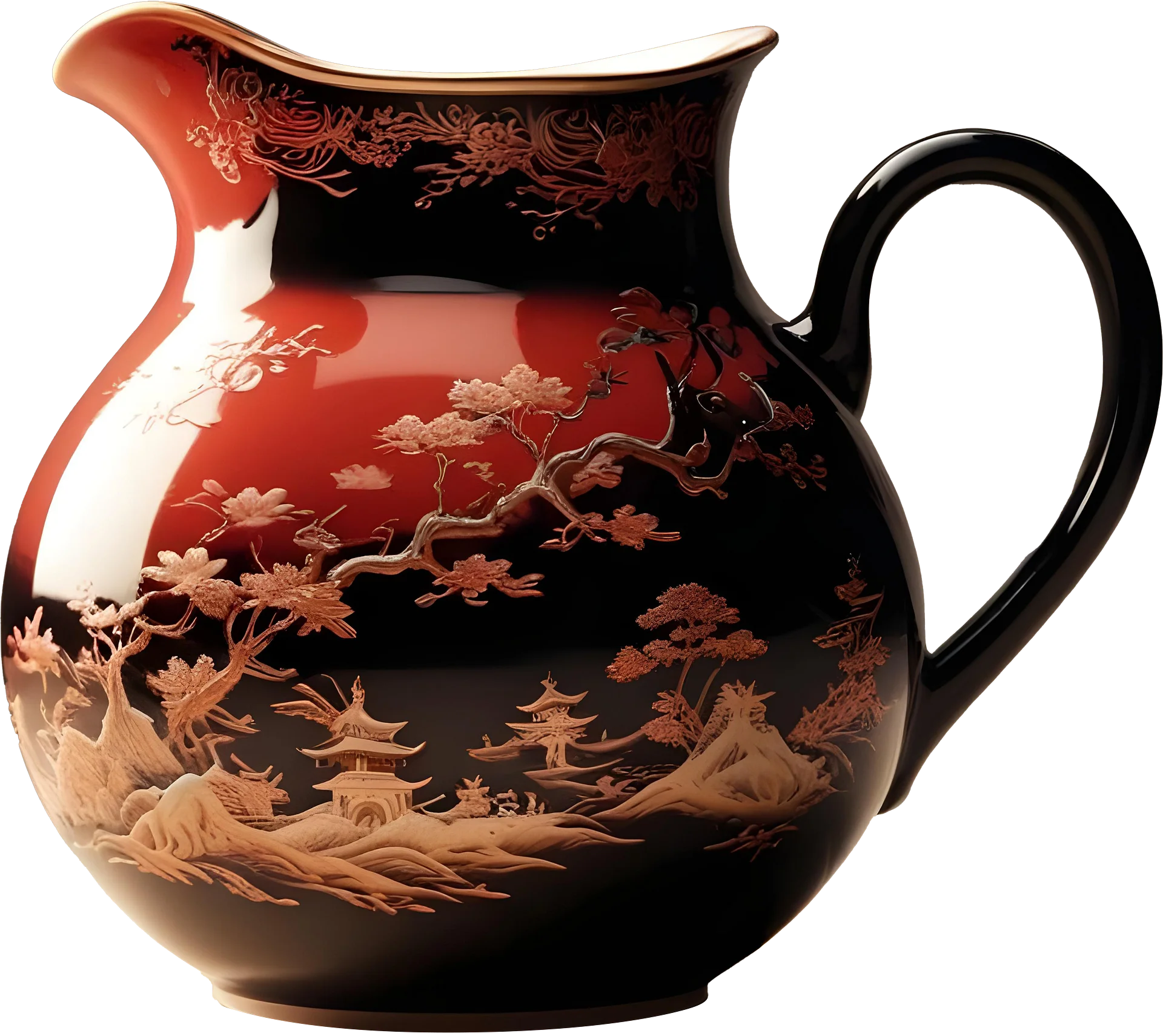 Imperial Landscape Pitcher – Art Deco Elegance PNG product image (1)