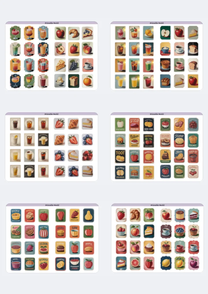 Food & Drink Sticker Pack (Vintage Style) product image (2)