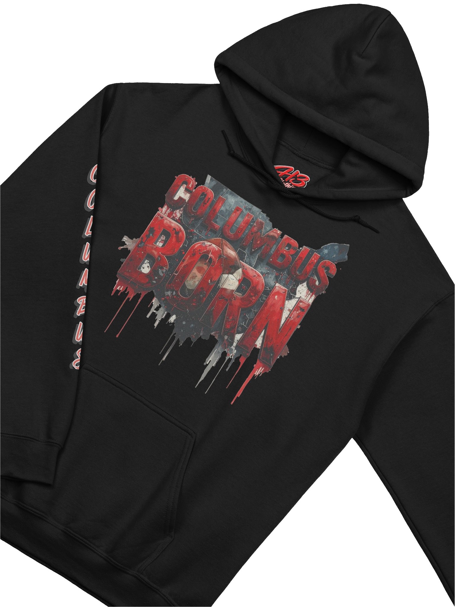 Columbus Born red hoodie product image (14)