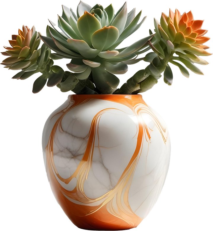 Collection: Marble Eternal – Shabby Chic Succulent Vase png product image (1)