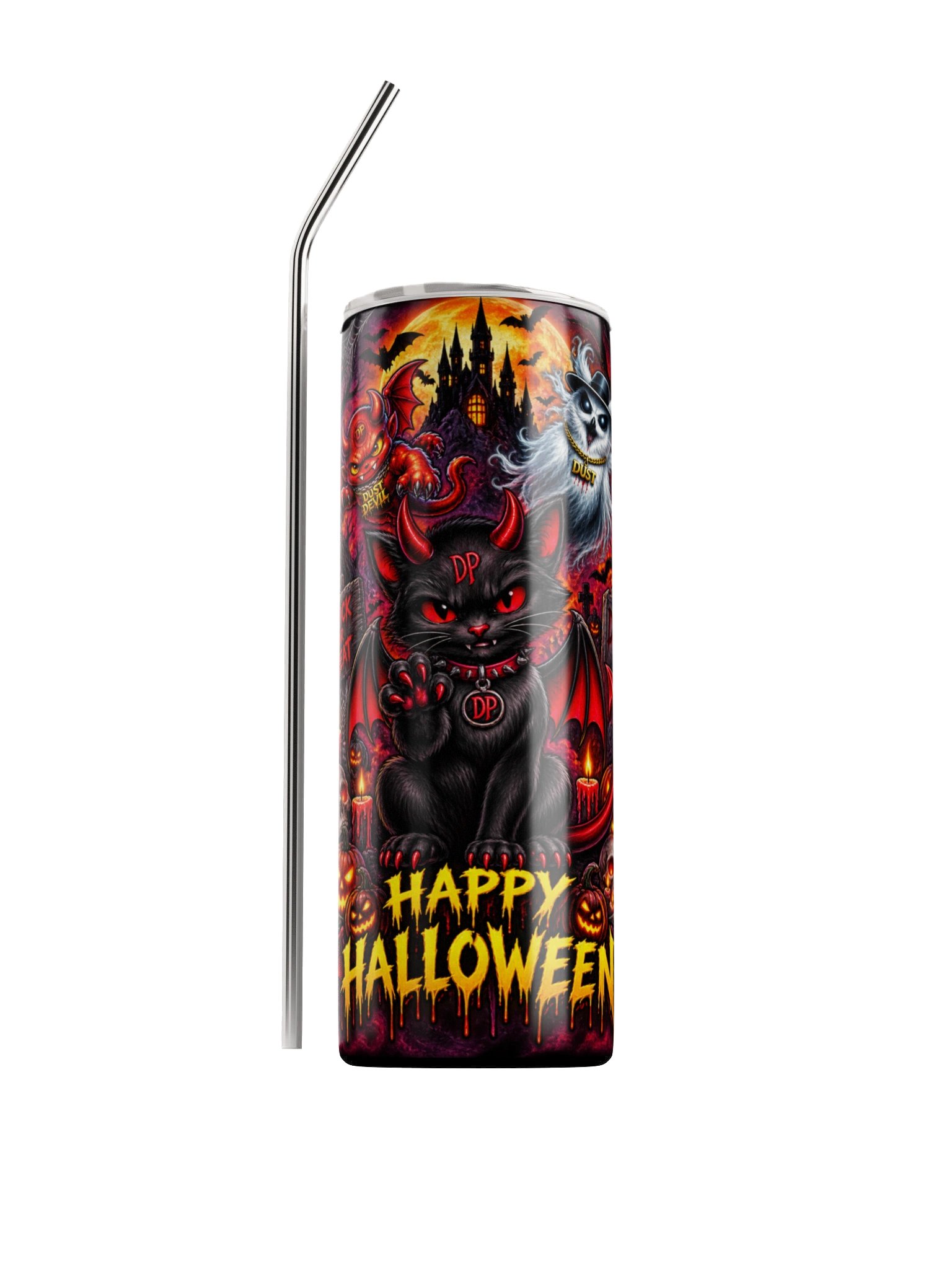 Scratch Dust Devil Phant Owl Happy Halloween Tumbler product image (1)