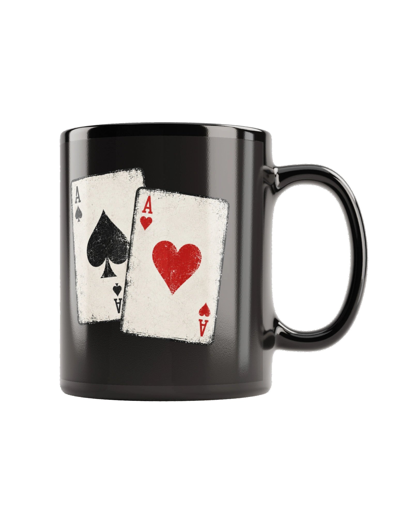 Playing Card Mug | Ace of Spades & Hearts Poker Mug Gift product image (6)