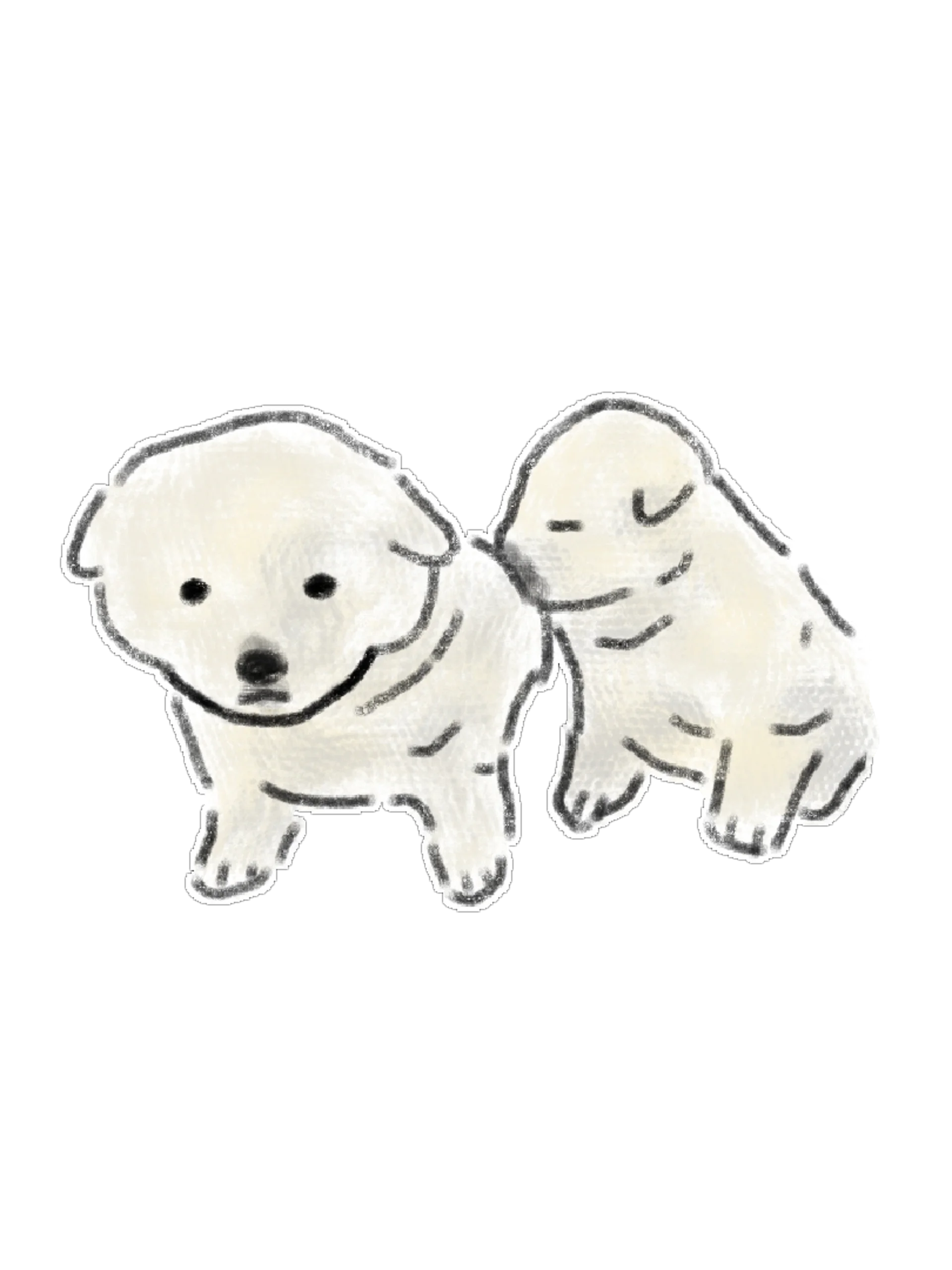 15 Hand-Drawn Dog Pairs PNG Clipart Bundle product image (12)